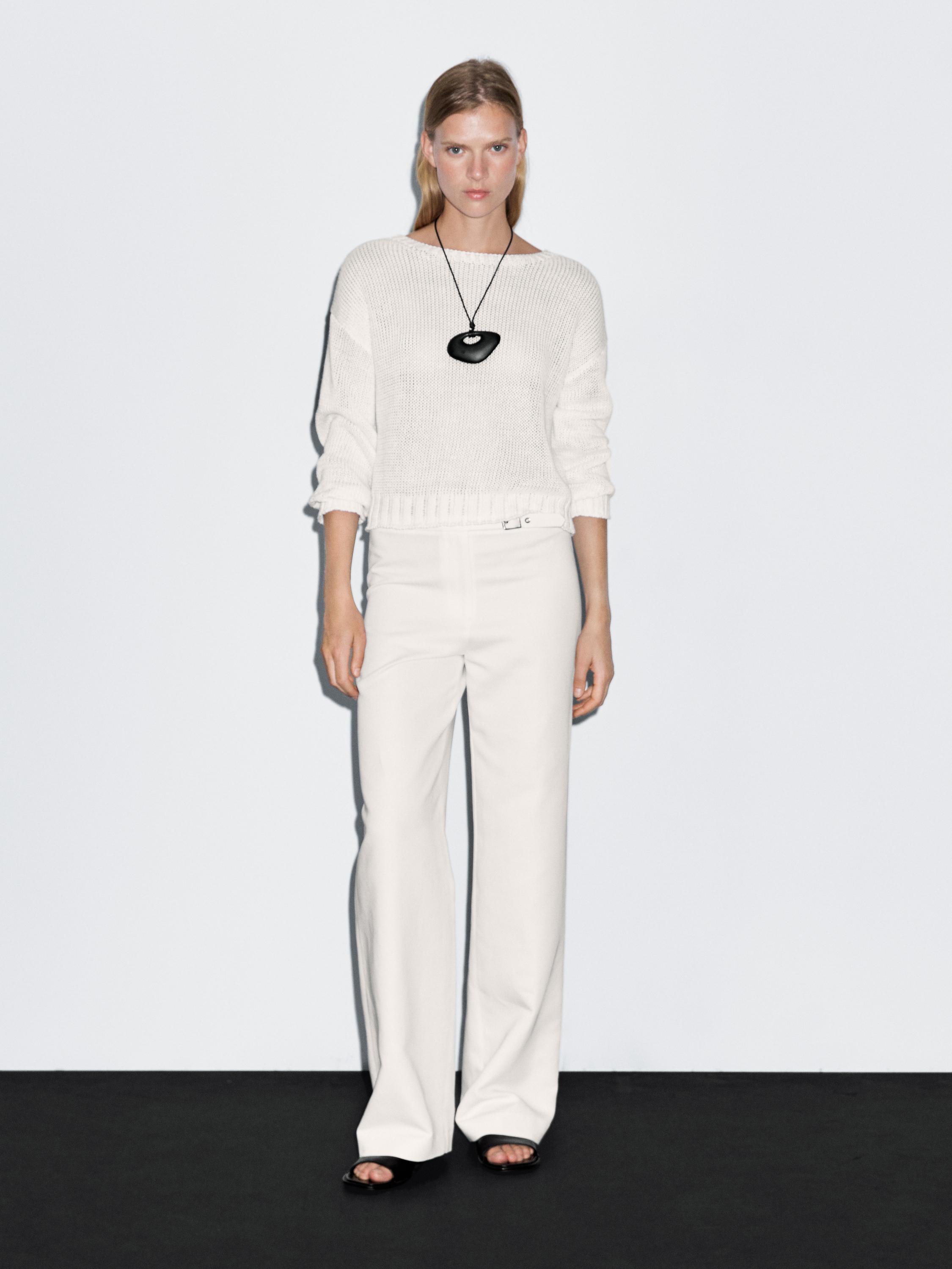 Pantalon droit avec boucle